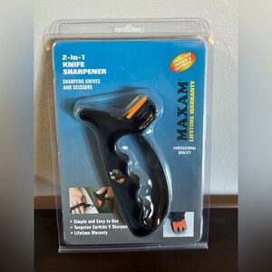 NWT Maxam 2-in-1 Knife Sharpener